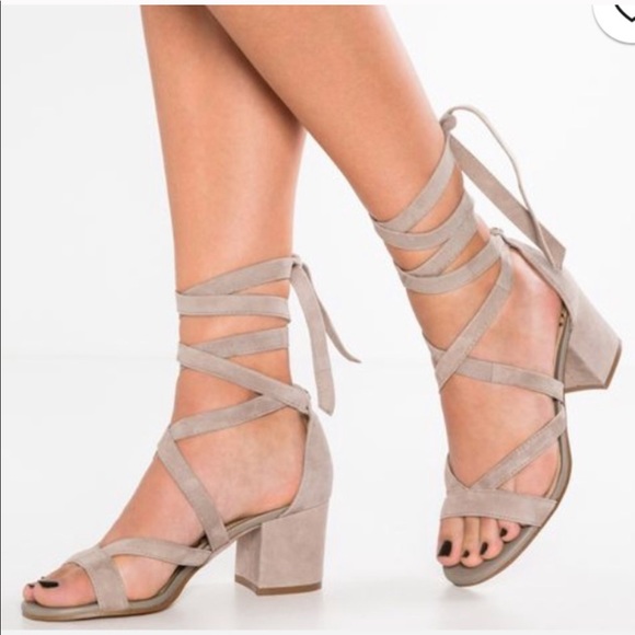 Sam Edelman Shoes - SAM EDELMAN Sheri Sandals Lace Up Putty Suede